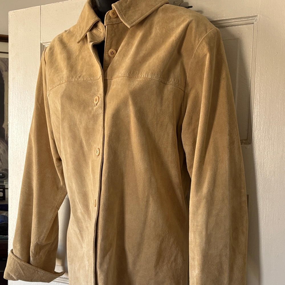 Pendleton Classic Tan Suede Button-Up Jacket - image 2